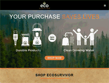 Tablet Screenshot of ecosurvivor.com